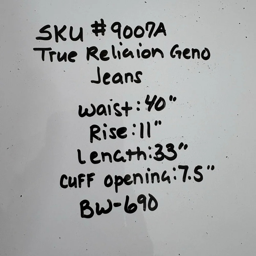 True Religion Jeans Men 40 Blue Geno Relaxed Slim Flap Pockets Denim Pants 40X33